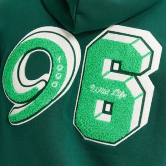 J. LINDEBERG Karson Graphic Hoodie 1996 Wild Life Rain Forest Green Small NEW - Picture 2 of 9